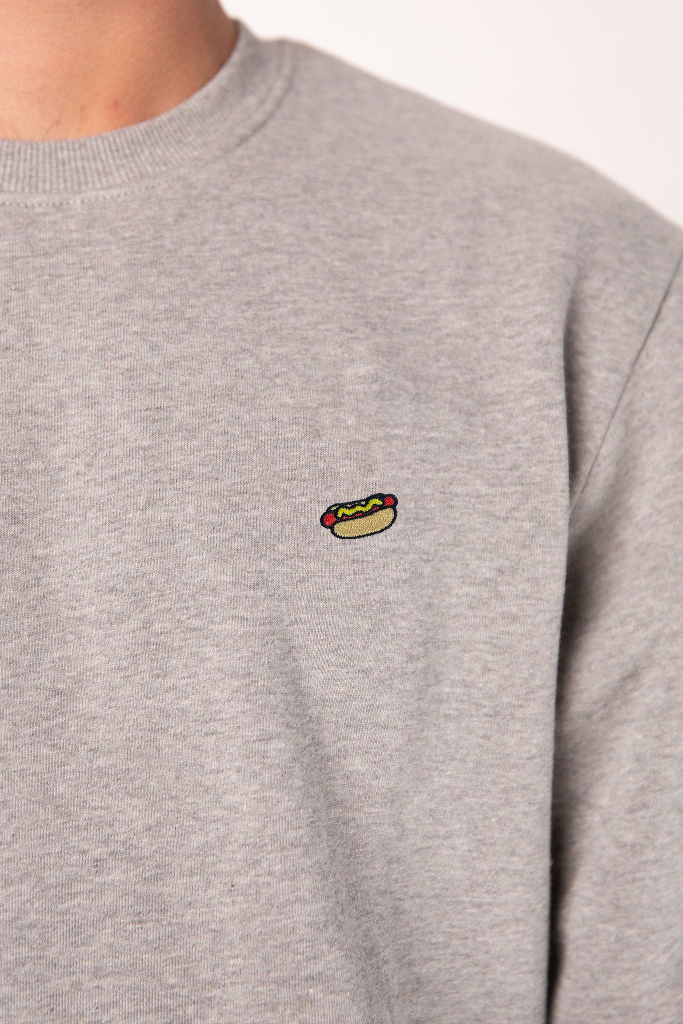 Hot Dog | Bestickter Bio-Baumwoll Männer Pullover