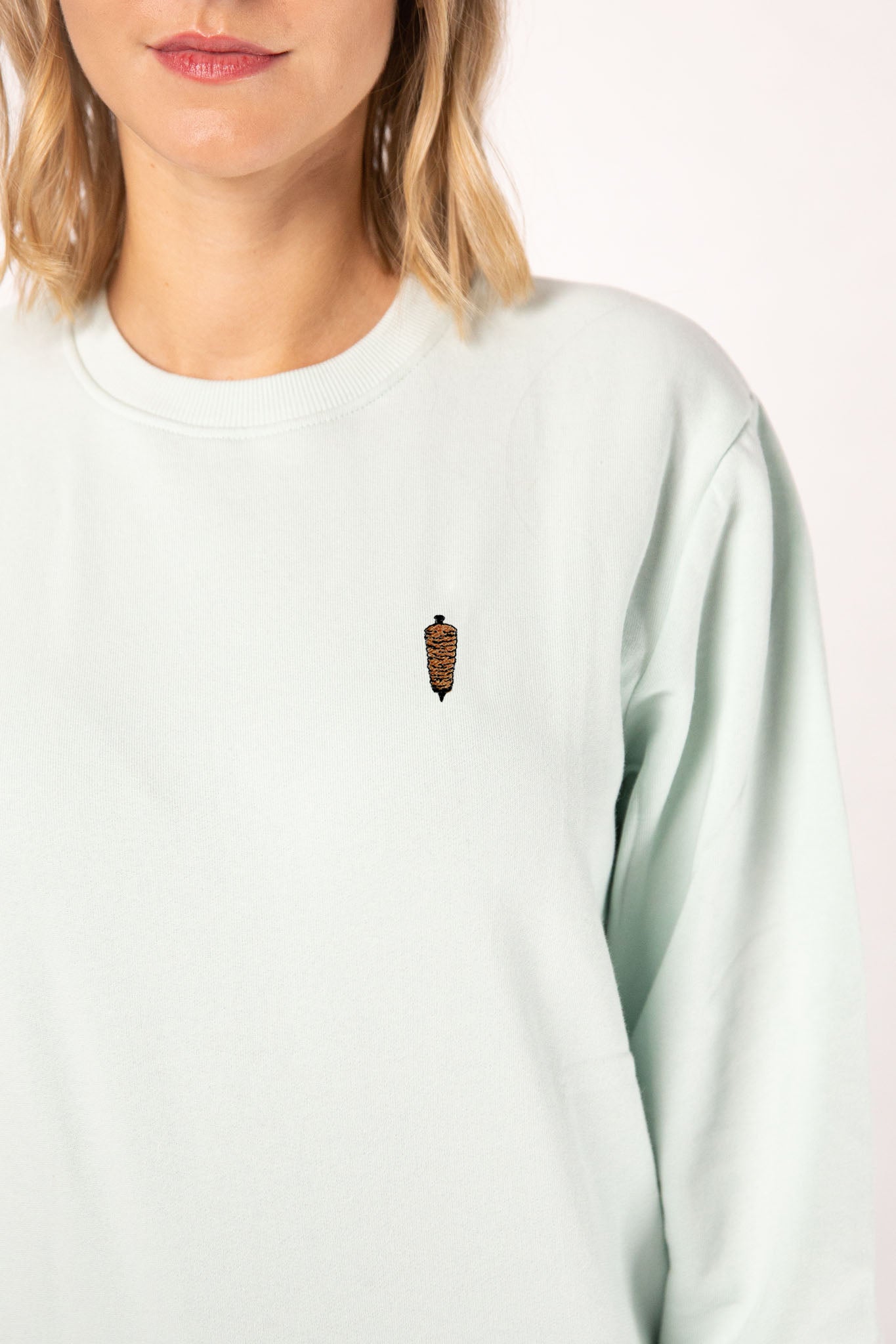 Dönerspieß | Bestickter Bio-Baumwoll Frauen Pullover