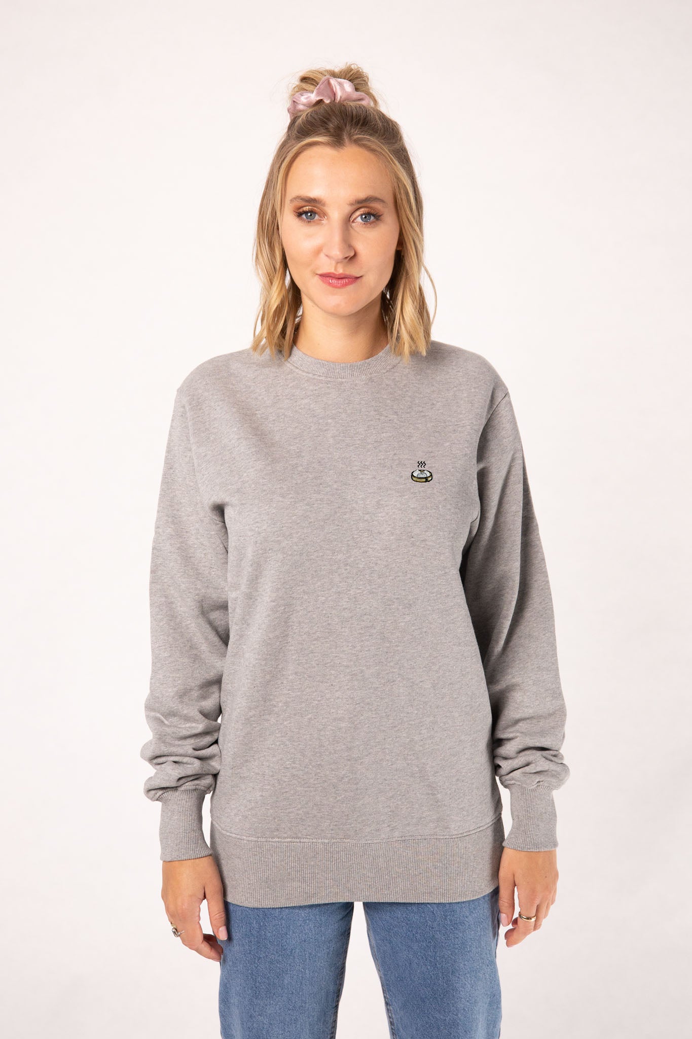 Dumplings | Bestickter Bio-Baumwoll Frauen Pullover