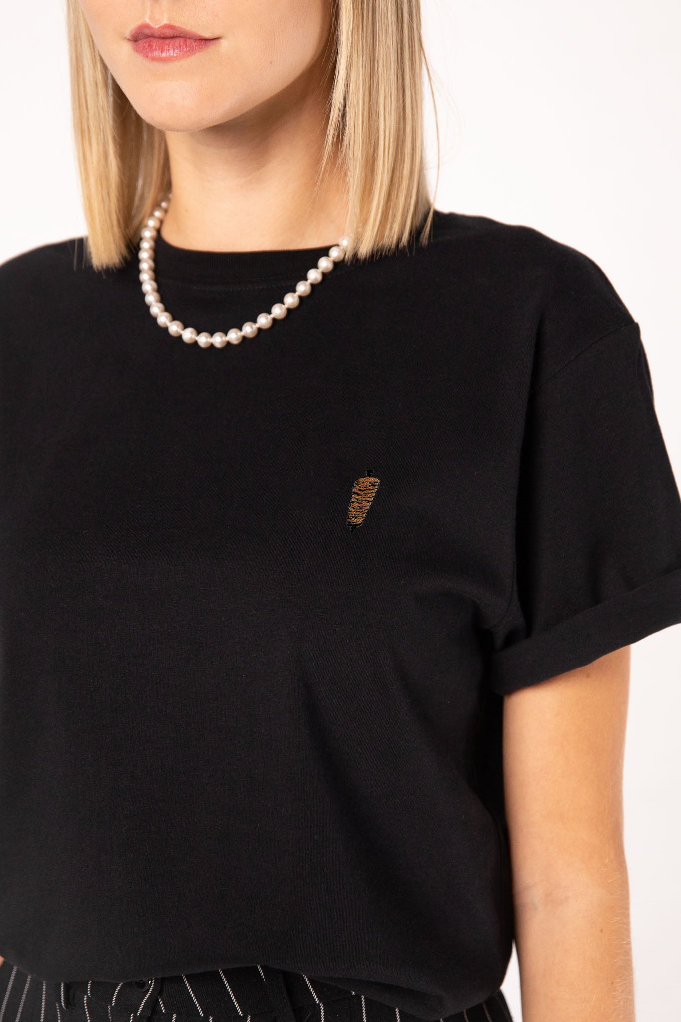 Dönerspieß | Besticktes Frauen Bio Baumwoll T-Shirt