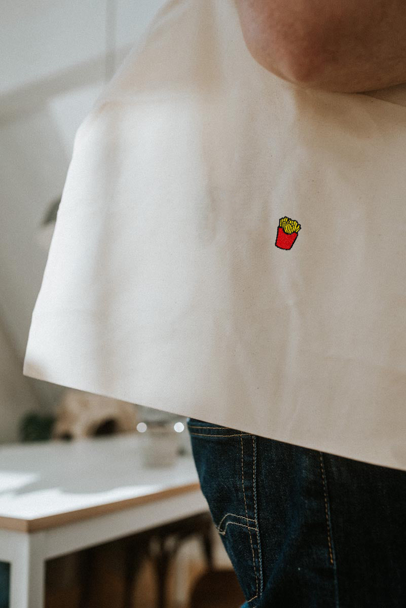 Pommes | Bestickte Bio Baumwoll Tasche