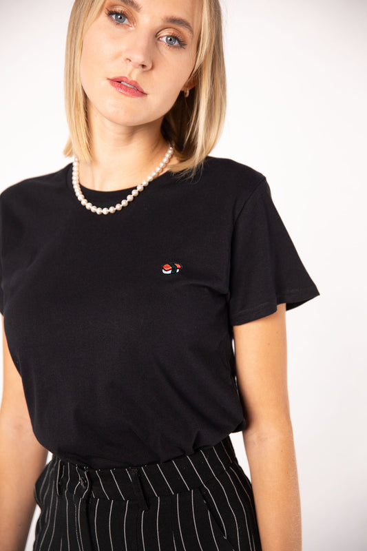 Sushi Nigiri | Besticktes Frauen Bio Baumwoll T-Shirt