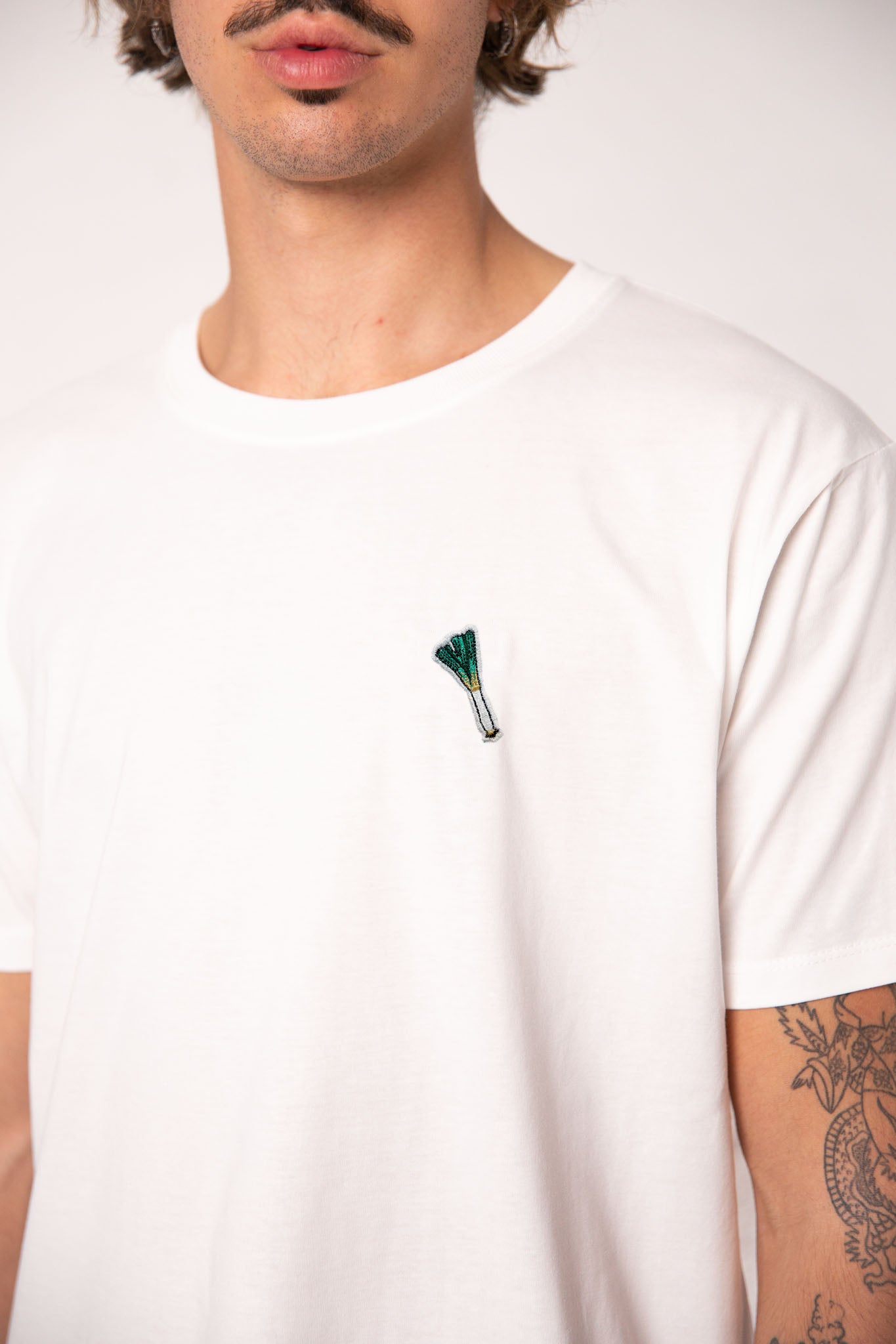 Lauch | Besticktes Männer Bio Baumwoll T-Shirt