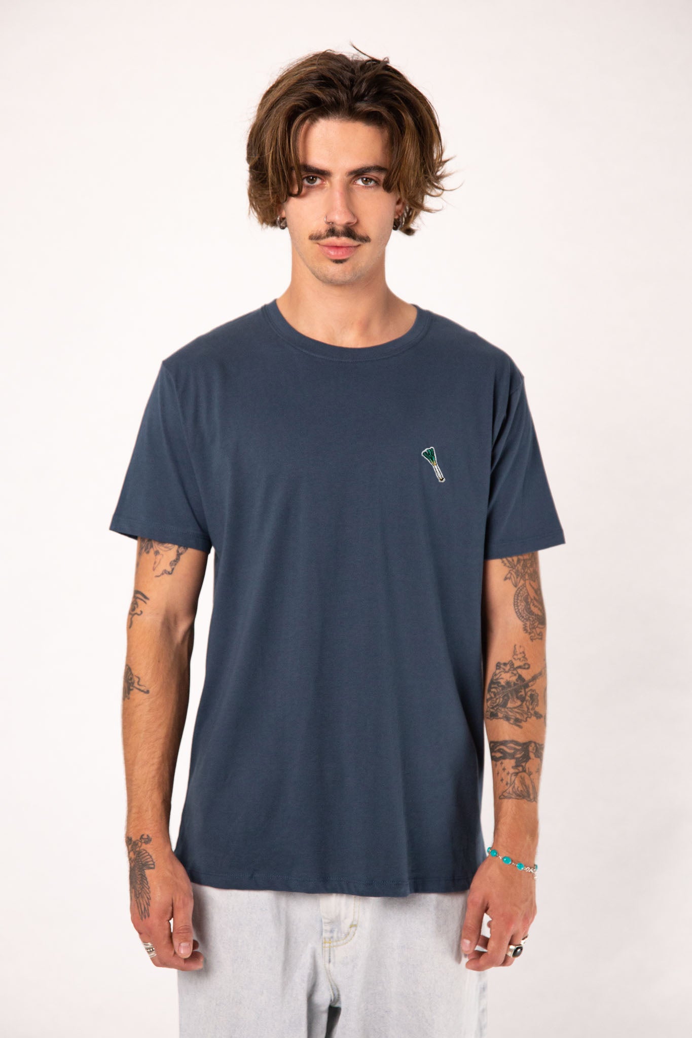 Lauch | Besticktes Männer Bio Baumwoll T-Shirt