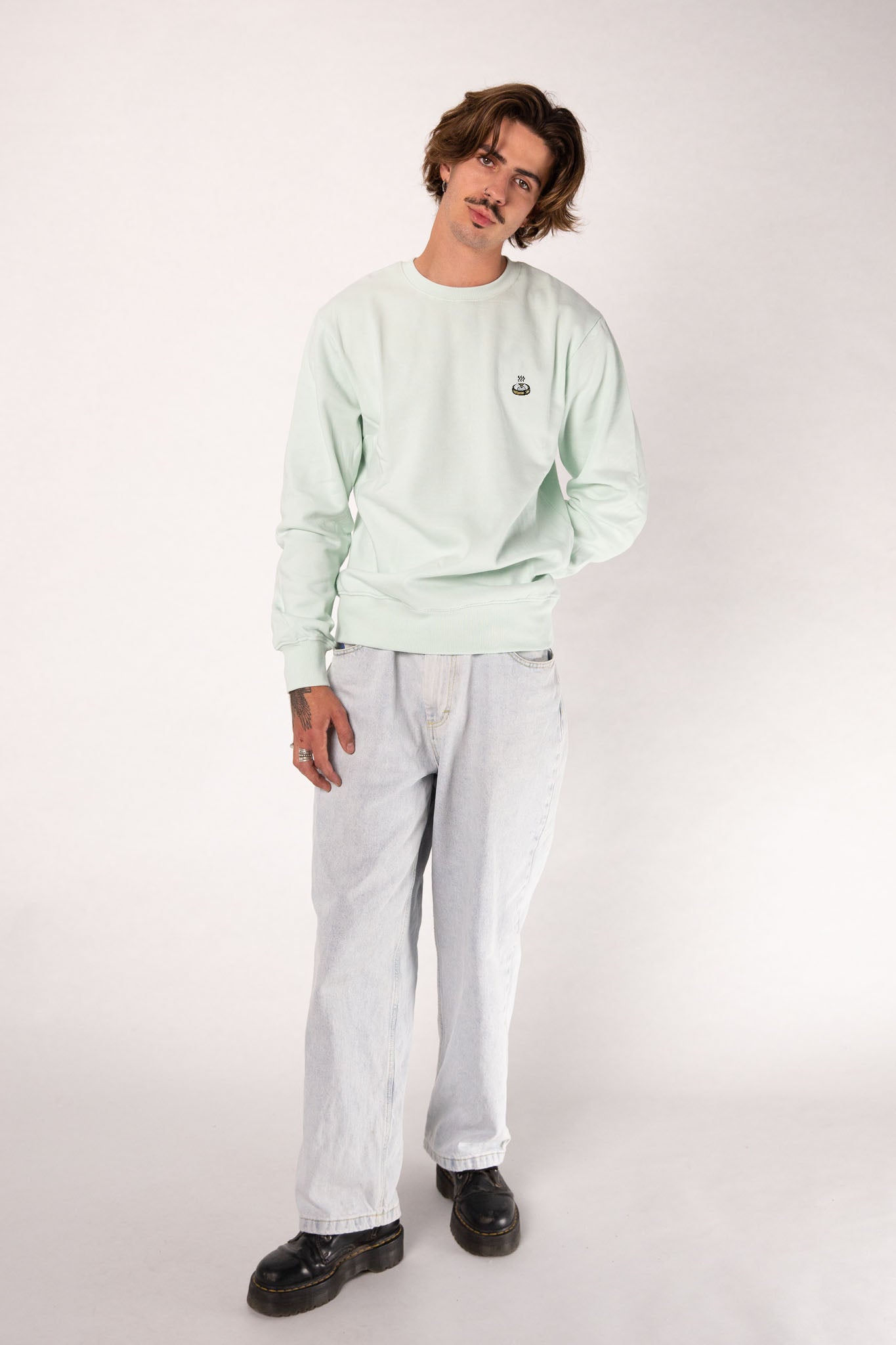 Dumplings | Bestickter Bio-Baumwoll Männer Pullover