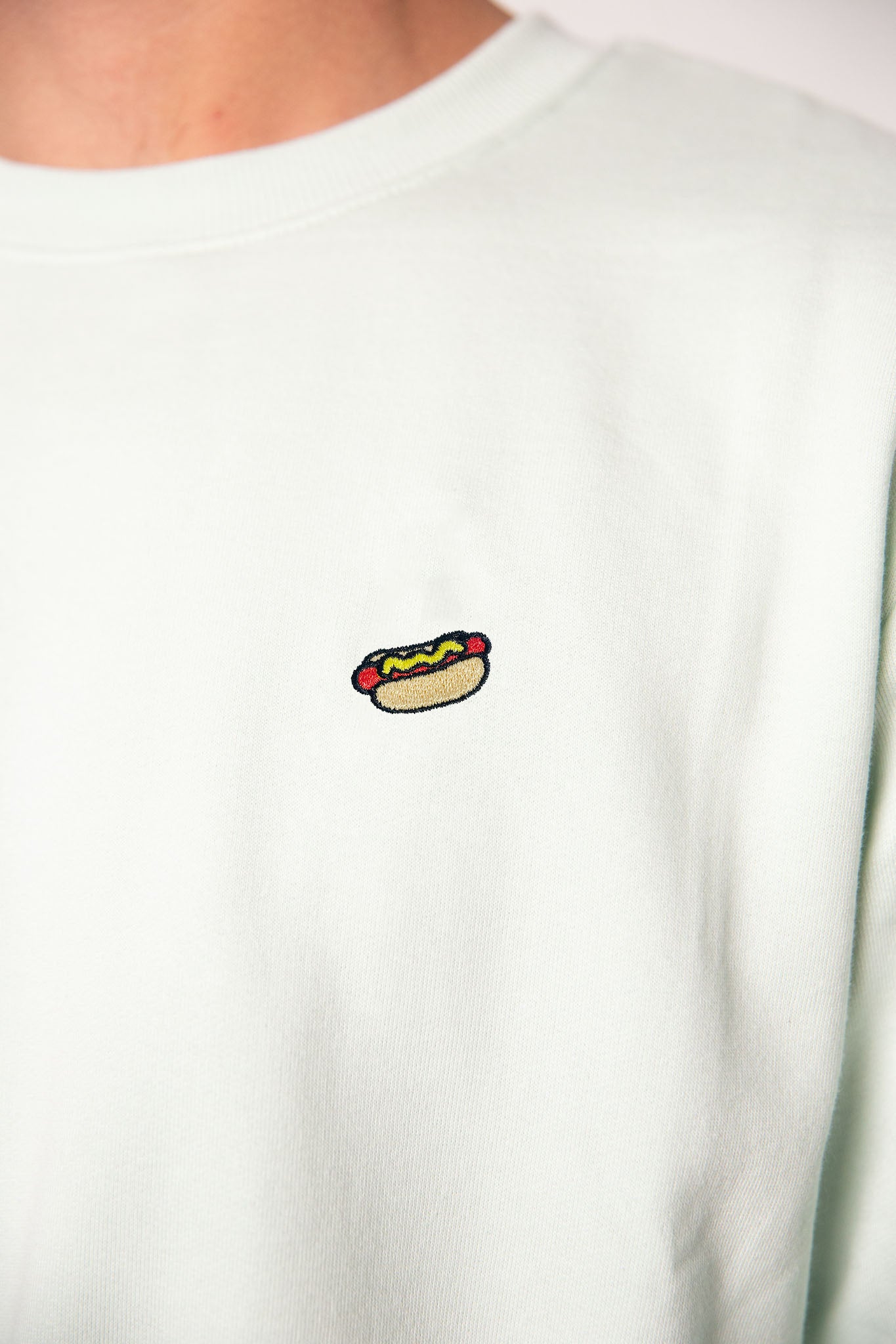 Hot Dog | Bestickter Bio-Baumwoll Männer Pullover