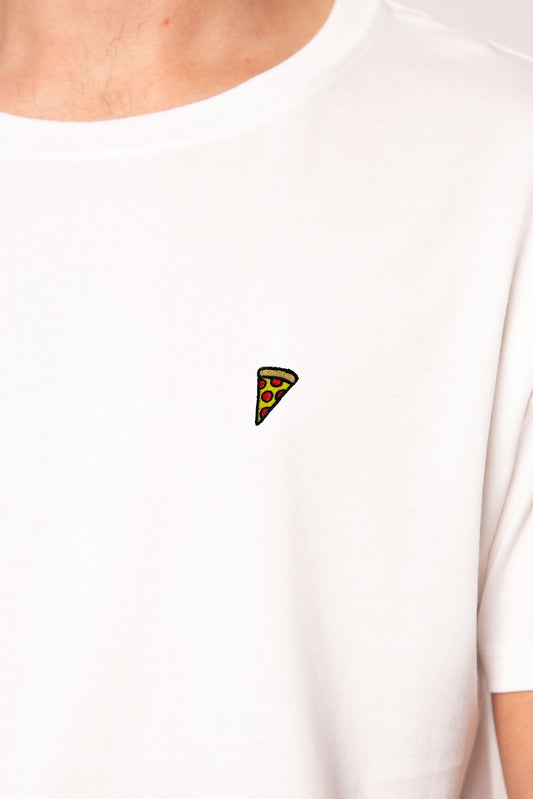 Pizza | Besticktes Männer Bio Baumwoll T-Shirt