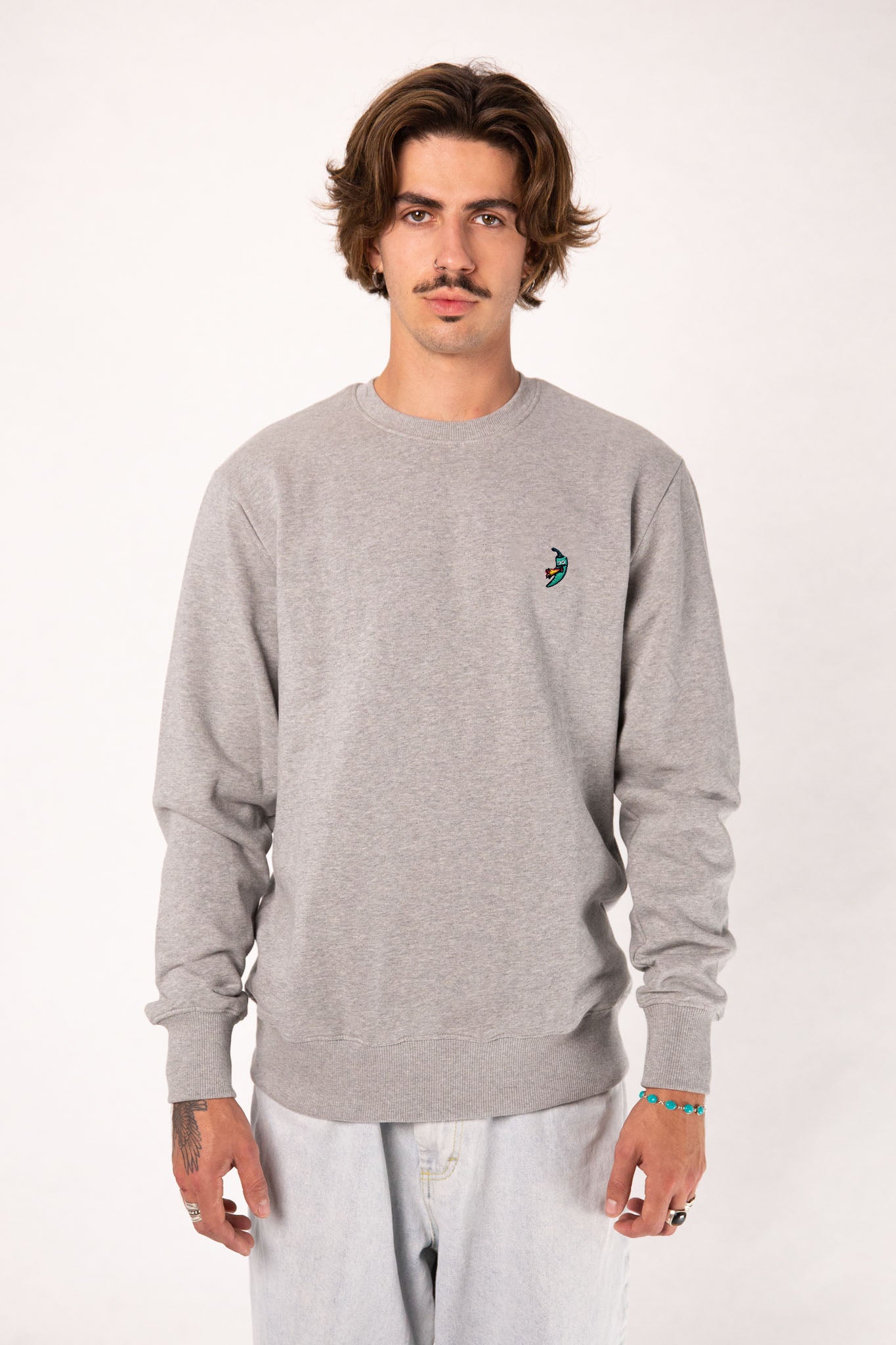 Jalapeno | Bestickter Bio-Baumwoll Männer Pullover