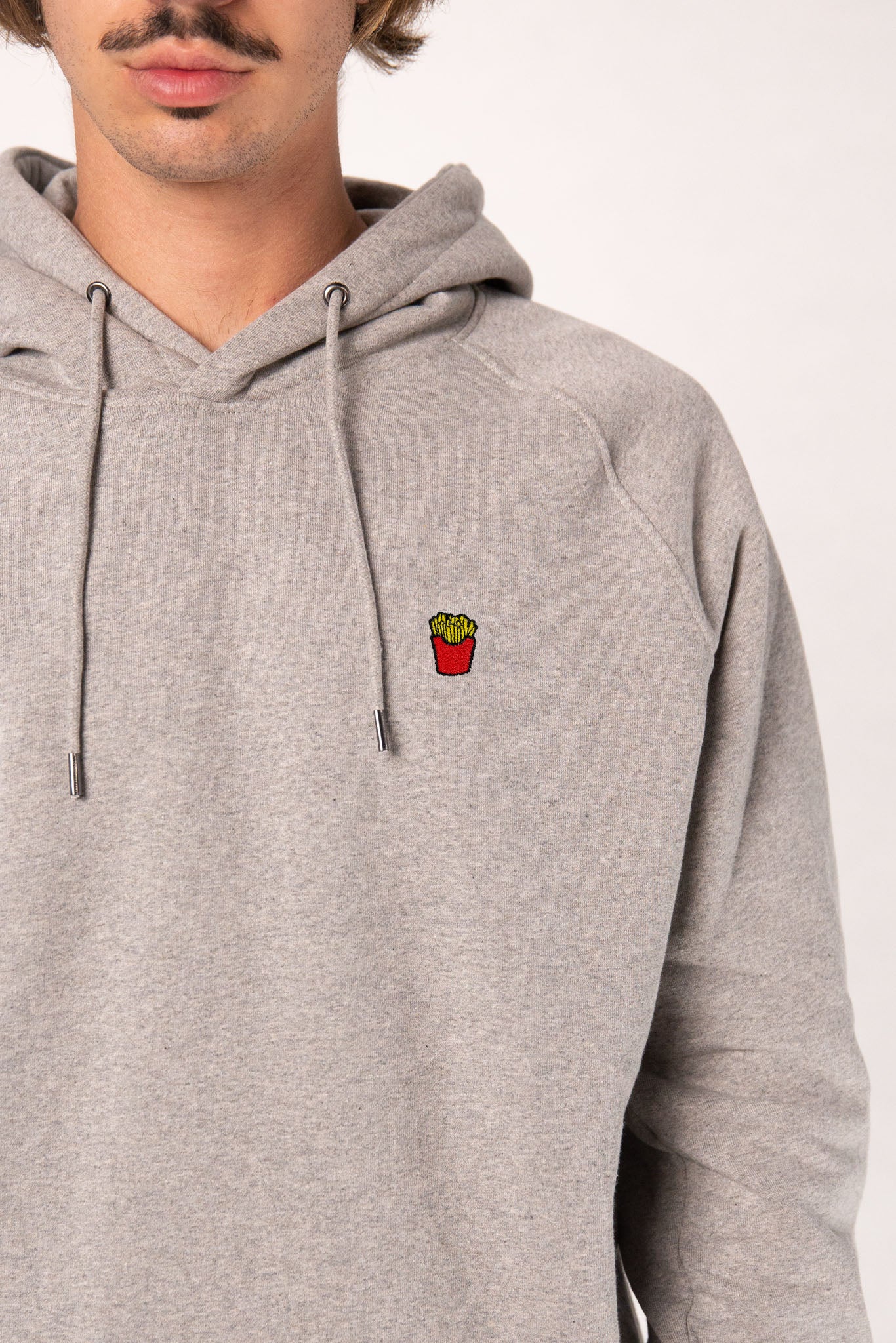 Pommes | Bestickter Bio-Baumwoll Männer Hoodie