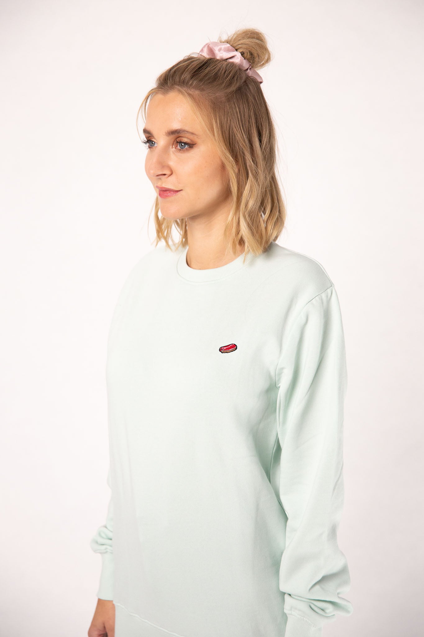 Steak  | Bestickter Bio-Baumwoll Frauen Pullover