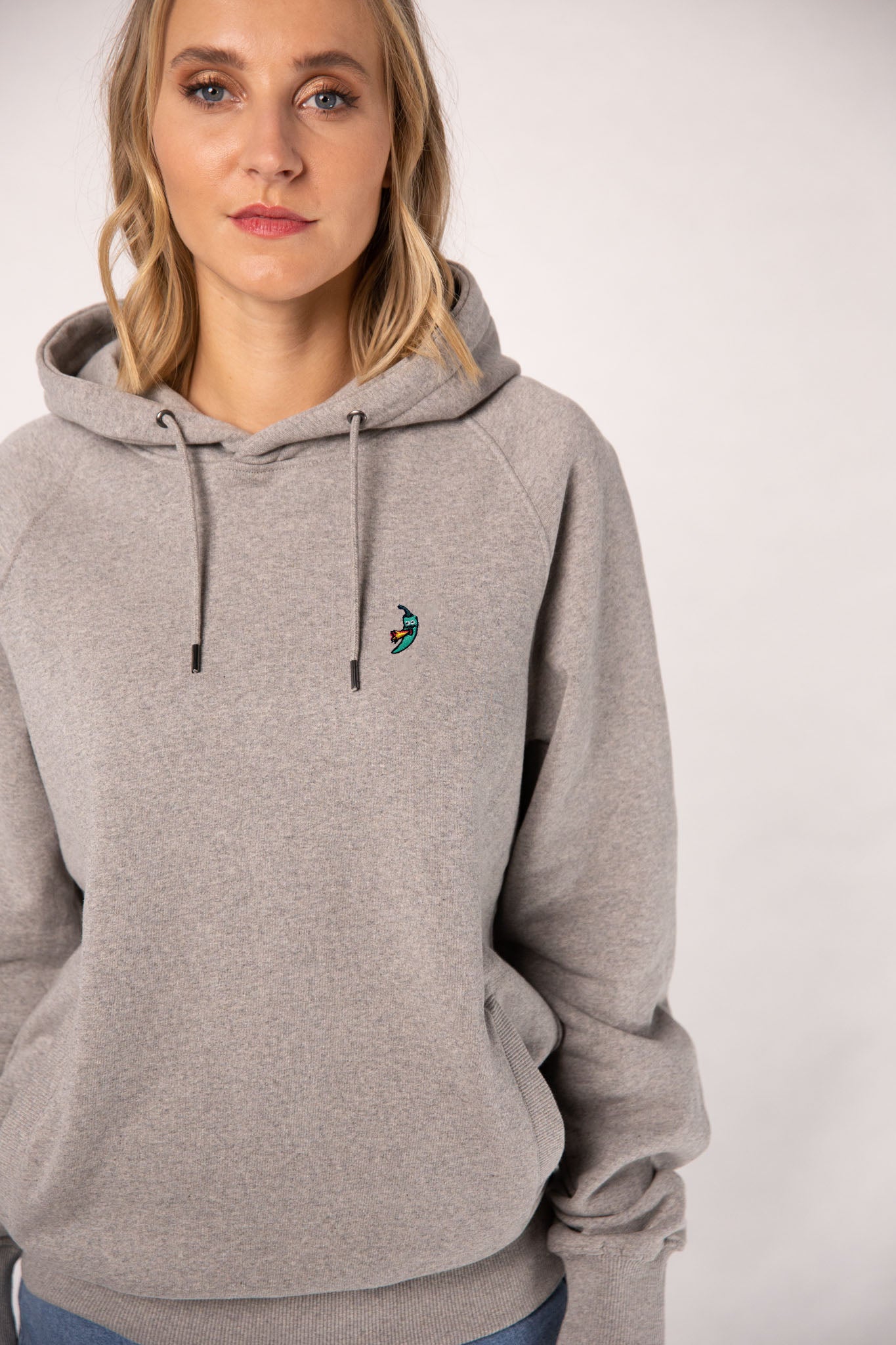 Jalapeno | Bestickter Bio-Baumwoll Frauen Hoodie